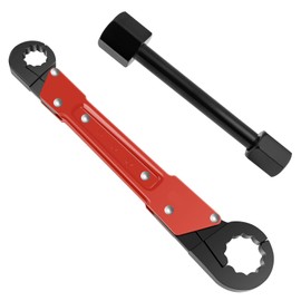 Plumbing Tool Angle Stop Wrench Kit, Carbon Steel Plumber Angle-on Wrench Tool, Adjustable Plumbing Installation and Removal Tool, Portable Pipe and Valve Installation Tool for Plumber in Tight Spaces