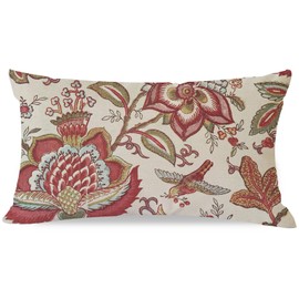 HERHOME Vintage Floral Bird Chintz Farmhouse Decorative Throw Pillow Covers 12 x 20, Floral Paisley Outdoor Throw Pillows Cases Cushion Covers for Home Bed Couch Sofa XHP-153-12