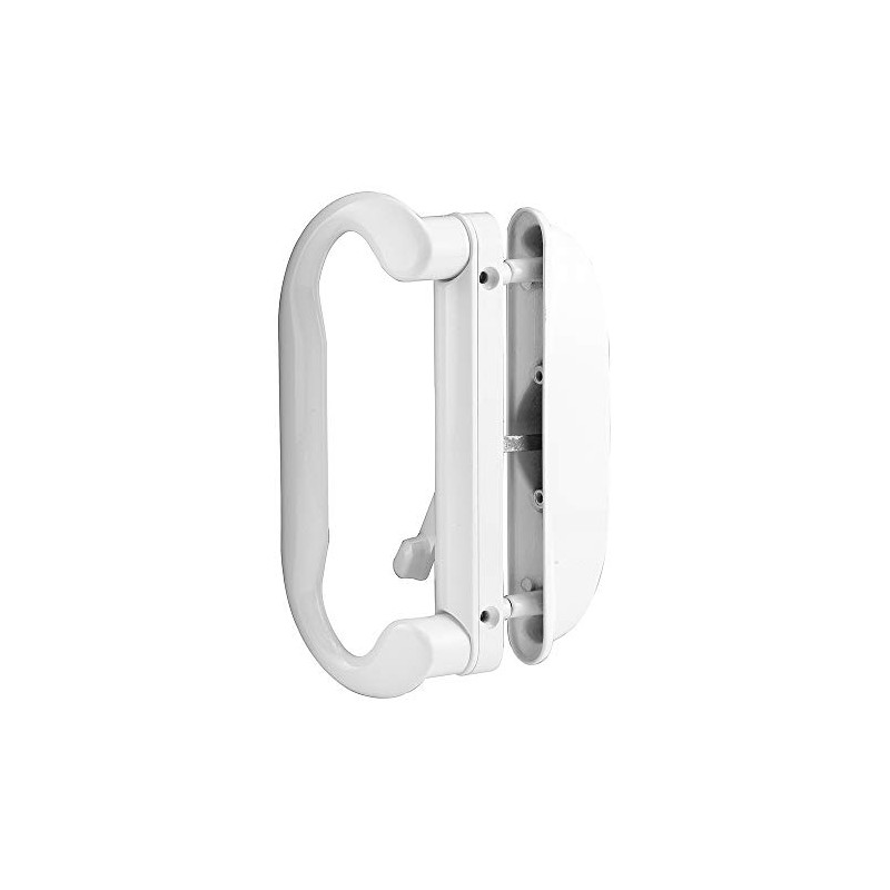 Prime-Line C 1277 Diecast, White, Patio Door Handle Set, Square