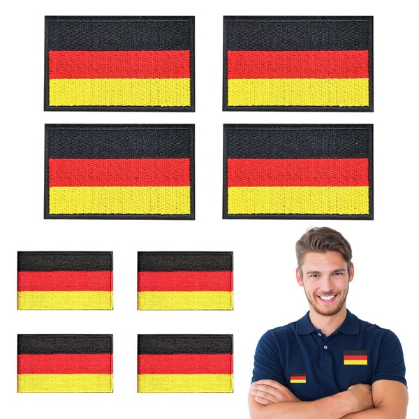 8 Stücke Klett Patch Deutschland Patch Deutschland Flaggen Patch Gestickt