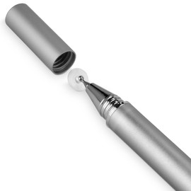 BoxWave Stylus Pen Compatible with Husqvarna Viking Platinum MN 100 Touchscreen - FineTouch Capacitive Stylus, Super Precise Stylus Pen - Metallic Silver