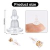 100pcs Earring Backs, 0.43x0.31 Inch Plastic Back Earring Studs Clear