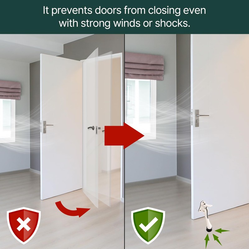 Kickdown One Touch Door Stopper 4 inch - Durable Heavy-Duty