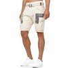 Indicode Men's Jaramillo Cargo Shorts with 6 Pockets, 100% Cotton,
