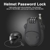 Helmet Lock Cable Bike Password Lock Telescopic Wire Rope -