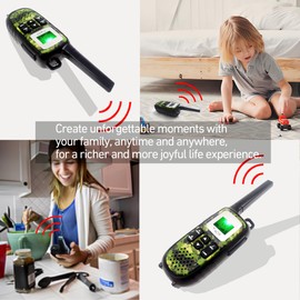 HoldFist Walkie Talkies for Kids, 3 Years and Up Option, Radio Toy with 22 Channels, Backlit LCD Screen and Flashlight, 3 Mile Range, Perfect for Outdoor Activities, Camping, Hiking
