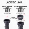 Sink Drain Kit, 1-1/2 Inch Expandable Flexible P-Trap 7.5 Inch