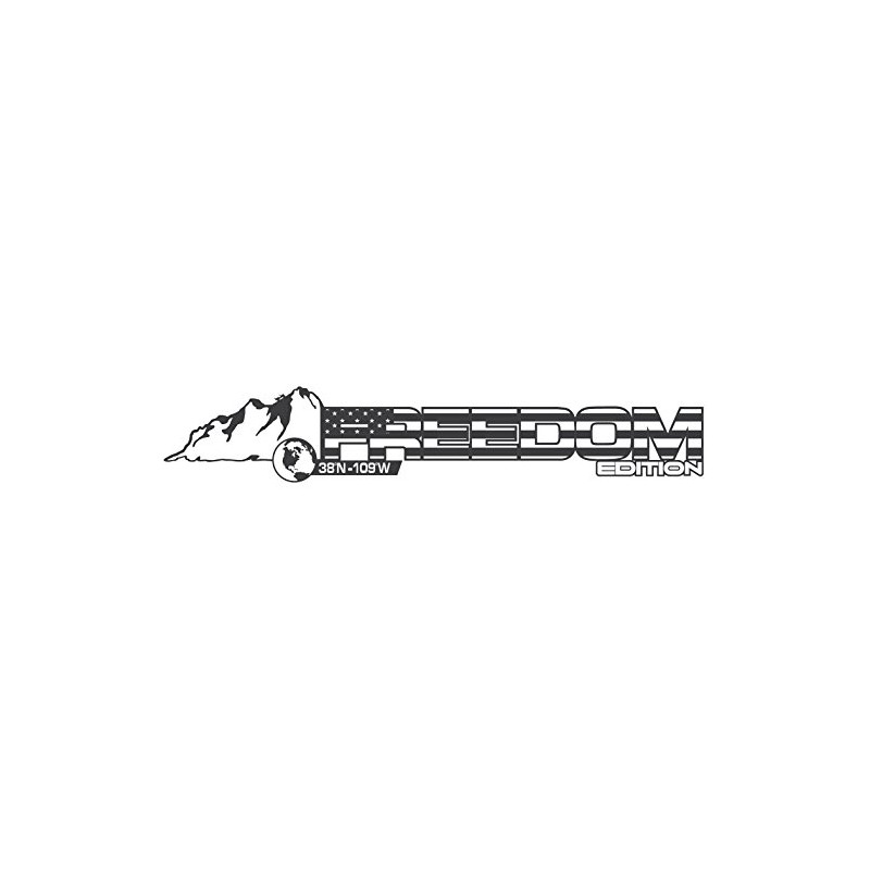 2 x Dark Grey Off-Road Freedom Edition Hood Decal Rocky