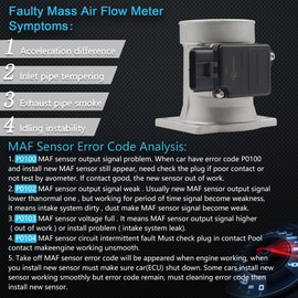Yezoauto Mass Air Flow Sensor Maf Meter Compatible with Ford Aerostar 96-97; Escort 96-02; Ranger 95-01 & Mazda B2300 95-97; B3000 95-00 & Mercury Sable 96-99; Tracer 96-99 Replace OE 245-1039 86-9526