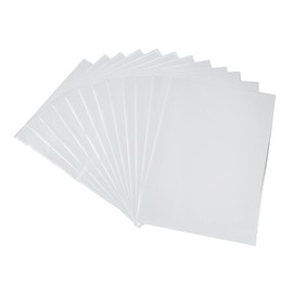 SUPERFINDINGS 50 Sheets A4 Silver Reactive Foil Sheet Rectangle Toner Reactive Foil Paper A4 Transfer Sheets Paper Transfer Foil Sheets 11.41x7.28inch for Laser Printer+Laminator Card DIY Decoration