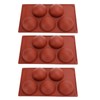 3PCS Semi Sphere Silicone Mold Baking Mold for DIY Making