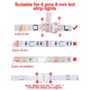 GANZQH 4 Pin LED Light Strip Connectors Set for 8