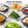 Spreccio Glass Food Storage Containers with Lids, 5 Pack of