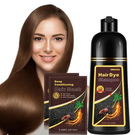 Coffee Hair Dye Shampoo - Color in Minutes, Long Lasting, For All Hair Types (Brown)