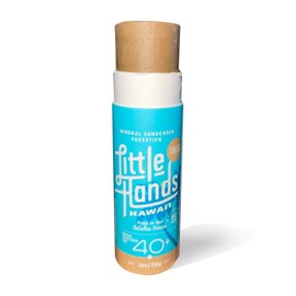 Little Hands Hawaii SPF 40+ Reef-Safe Sunscreen Face Stick – 1oz, Water Resistant (80 min), Organic & Compostable, Safe for Sensitive Skin | Medium Neutral