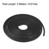 sourcing map Foam Rubber Seal Weather Strip 3mm Diameter 3