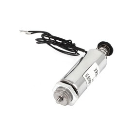 uxcell DC 24V 16 mm Pull Type Tubular Solenoid, Electromagnet w Spring Return