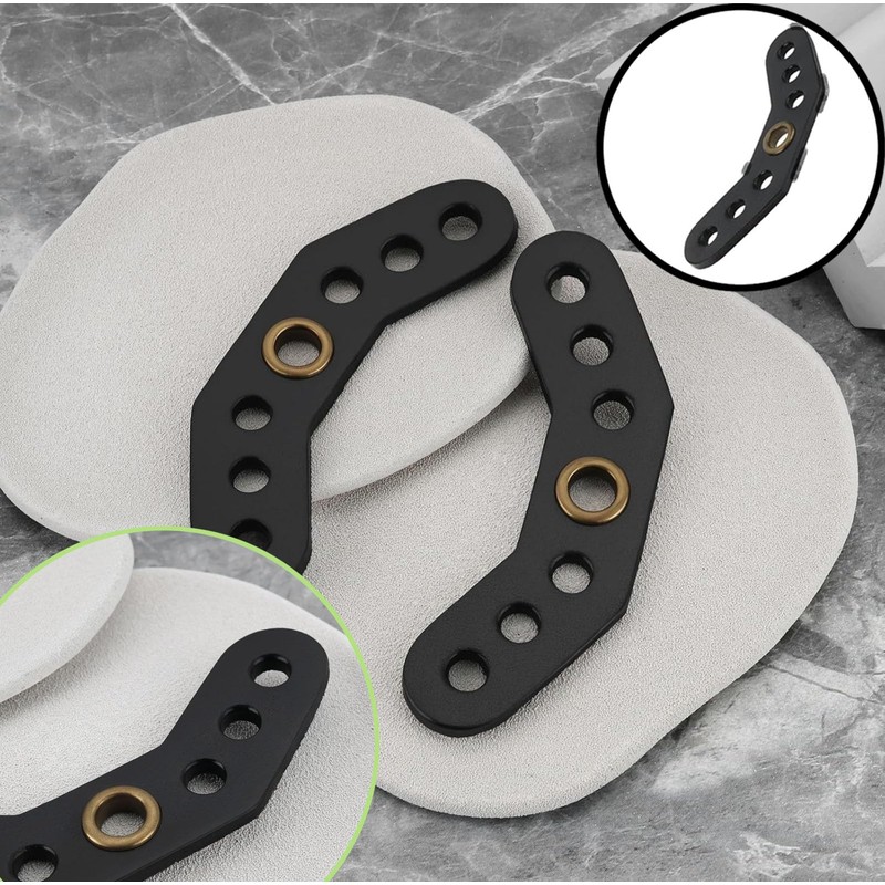 4Pcs Black Leather Bow Sling with Metal Grommets for Compound