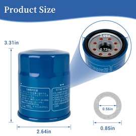 Oil Filter 15400-PLM-A02 15400-PLM-A01 Compatible with Hon da GX610 GX620 GX630 GX660 GX670 GX690, Accord, CR-V, Civic, Acura, Pilot, Odyssey Engine, Replaces 15400-P0H-305PE 15400-PLM-A02PE, 2 Pack