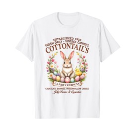 Cottontail’s Candy Co. Vintage Easter Bunny Easter Day T-Shirt