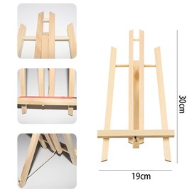 Pack of 2 Wooden Easels, 19 x 30 cm, Small Easel Wood for Pictures, Decorative Stand, Foldable and Space-Saving Table Easel Wood, Small, Easel Children for Painting, Children Arts & Crafts