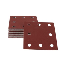 X AUTOHAUX 50 Pcs Rectangle Sandpaper 8 Hole 1000 Grit Hook and Loop Sanding Sheets Universal for Automotive Refinishing Woodworking 115x110mm Aluminum Oxide Red