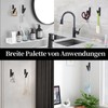 DAIRYCOF Coat Hooks, Black Clothes Hooks for Acoustic Panels, Zinc