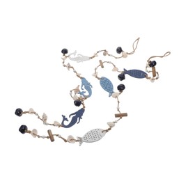 Outanaya 2pcs Mediterranean Fish Wind Bell Pendant Unique Ocean-Themed Wall Decor for Bedroom Living Room and Outdoor Spaces Includes Mermaid Chime and Fish School Chime Lightweight Design