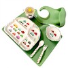 kids bamboo dinnerware set, Toddlers Bamboo Tableware set 8 pcs,
