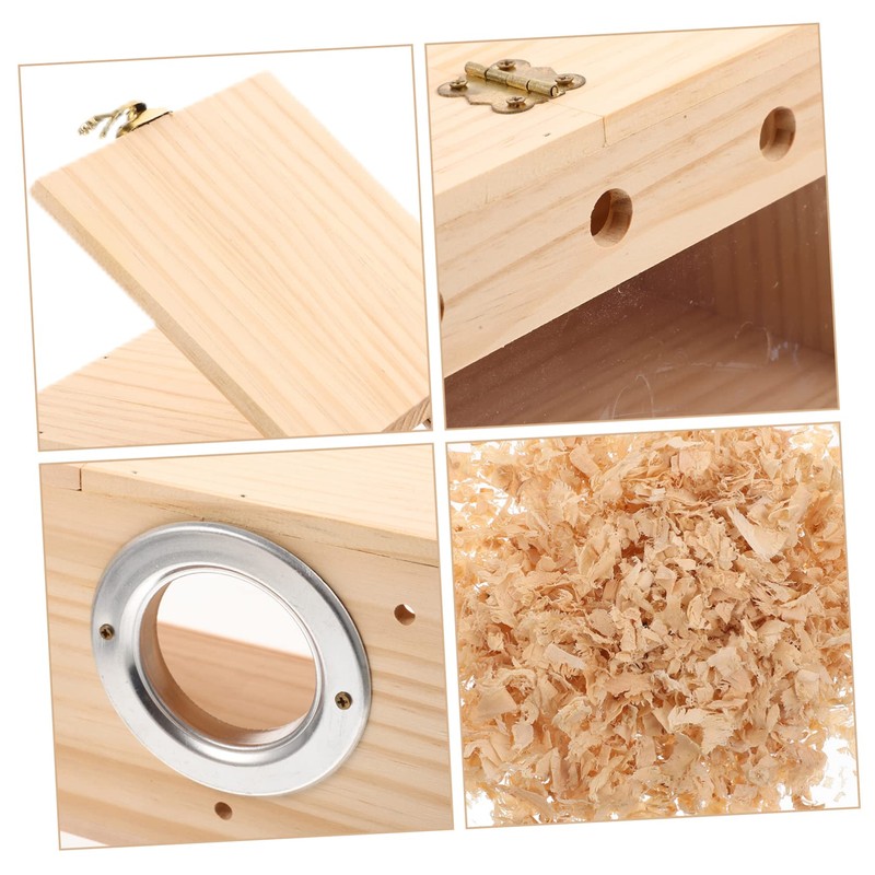 Totority Transparent Parakeet Nesting Bird Breeding House with Buckle Lid