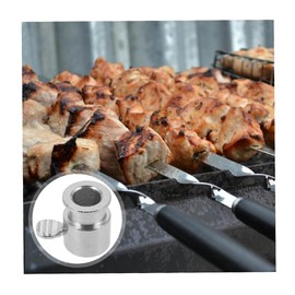WSDMAVIS 2Pcs Iron Grill Bushing Rotisserie Roller Easy Clean Spit Rod Accessory Grilling Rod Bolt for Enhanced BBQ Experience