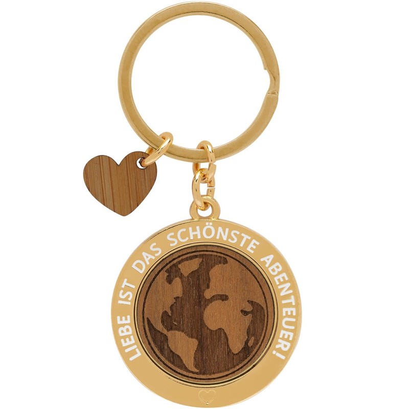 GRUSS & CO Keyring, multicoloured, Adventure wood motif