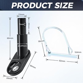 Mtsooning Bike Trailer Hitch Connector Attachment, Trailer Bike Coupler Bicycle Trailer Coupling with Buckles for Bicycles, Pet Cars, Kids Cars