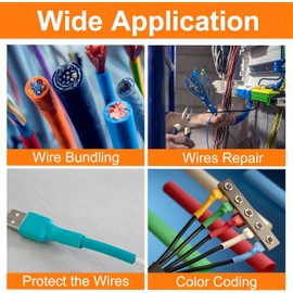 BOXONLY Heat Shrink Tubing Insulation Tubing 7mm Diameter 2:1 Heat Shrink Tube Cable Sleeve 1m Blue