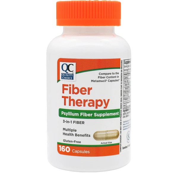Quality Choice Daily Fiber Capsules for Regularity, 160 Count