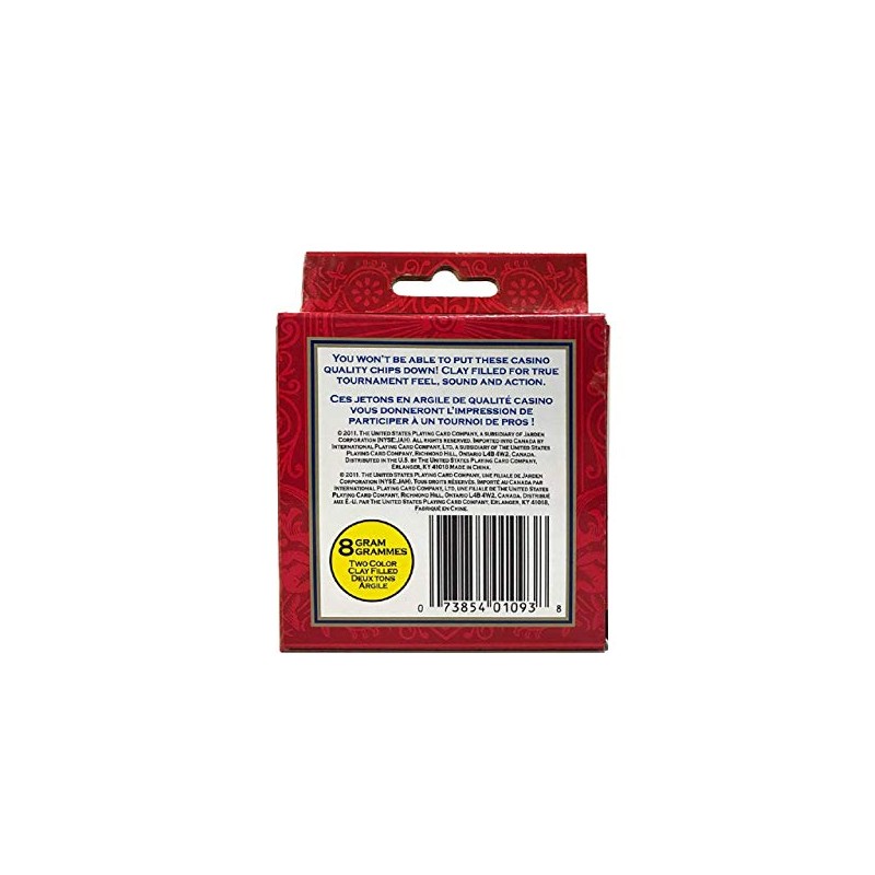 Bicycle 8G 50Count Clay Poker Chips 8G Clay Poker Chips,