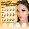 QUEWEL Wimpern-Extensions 30D+40D+50D 3 gemischte Stile Cluster-Lashes, 280 Stück Lash-Extension