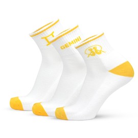 The Sock Street Zodiac Socks for Women & Men, Gemini Socks Astrology, Birthday Gift, Novelty, Gift for Him, 3 Pair - Zodiac Sign, Symbol & Name