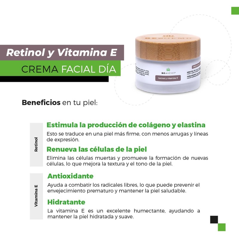 Crema facial NOCHE retinol y vitamina E Beohemp 50g