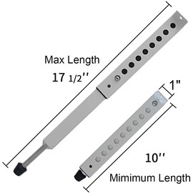 JEACENT AC Security Window Lock Bar, Window Security Bars - Sturdy Steel, Extends from 10" to 17 1/2" for Sliding Windows with AC Unit Installed