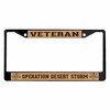 Operation Desert Storm Veteran License Plate Powder Frame - Black