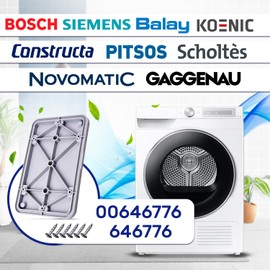 Maintenance Kit for the Dryer – Maintenance Flap Heat Pump Dryer with a Seal 6 Screws – 223 x 143 x 17.5 mm – for Bosch 00646776 646776 MONTERAL