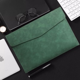 Jinchuan File Folder, Waterproof PU Leather, Document File Case, A4 and A5 Compatible, Document Case, Document Holder, Business, Office, Document Organizer, Thin, Lightweight, Stylish