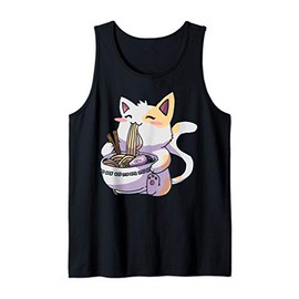 Ramen Cat Kawaii Neko Anime Cute Japanese Gift Tank Top