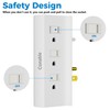 6 Outlets Splitter, 6-Outlet with Sliding Safety Covers, Grounded Side