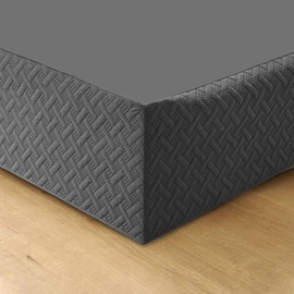 Queen Bed Skirt 15inch Drop,Box Spring Cover Premium Queen Size Grey Bedskirt Wrap Around Bed SkirtMachine Washable WrinkleResistant