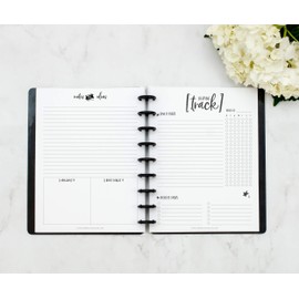 BetterNote Keeping Track Refill Pages for Discbound Notebook, Habit Tracker, Fits Disc TUL, Daily Weekly To Do, Happy Planner, ARC, Levenger Circa, Talia (Whimsy- 12 months, 9-Disc, 7"x9.25")