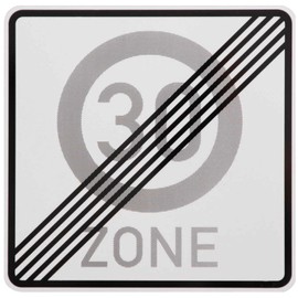 Original Traffic Sign No. 274.2 End 30 Zone Road Sign Birthday Sign RAL Road Sign Signs Traffic Signs Road Signs