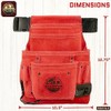 Graintex SS2513 :: 10 Pocket Nail & Tool Pouch Red