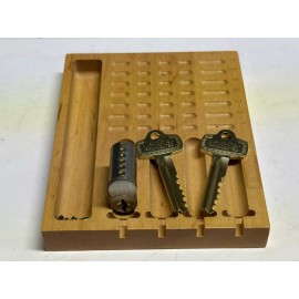 BEST Style SFIC 6-Pin Core Keyed “D” Keyway Brushed Chrome Finish with 2 keys